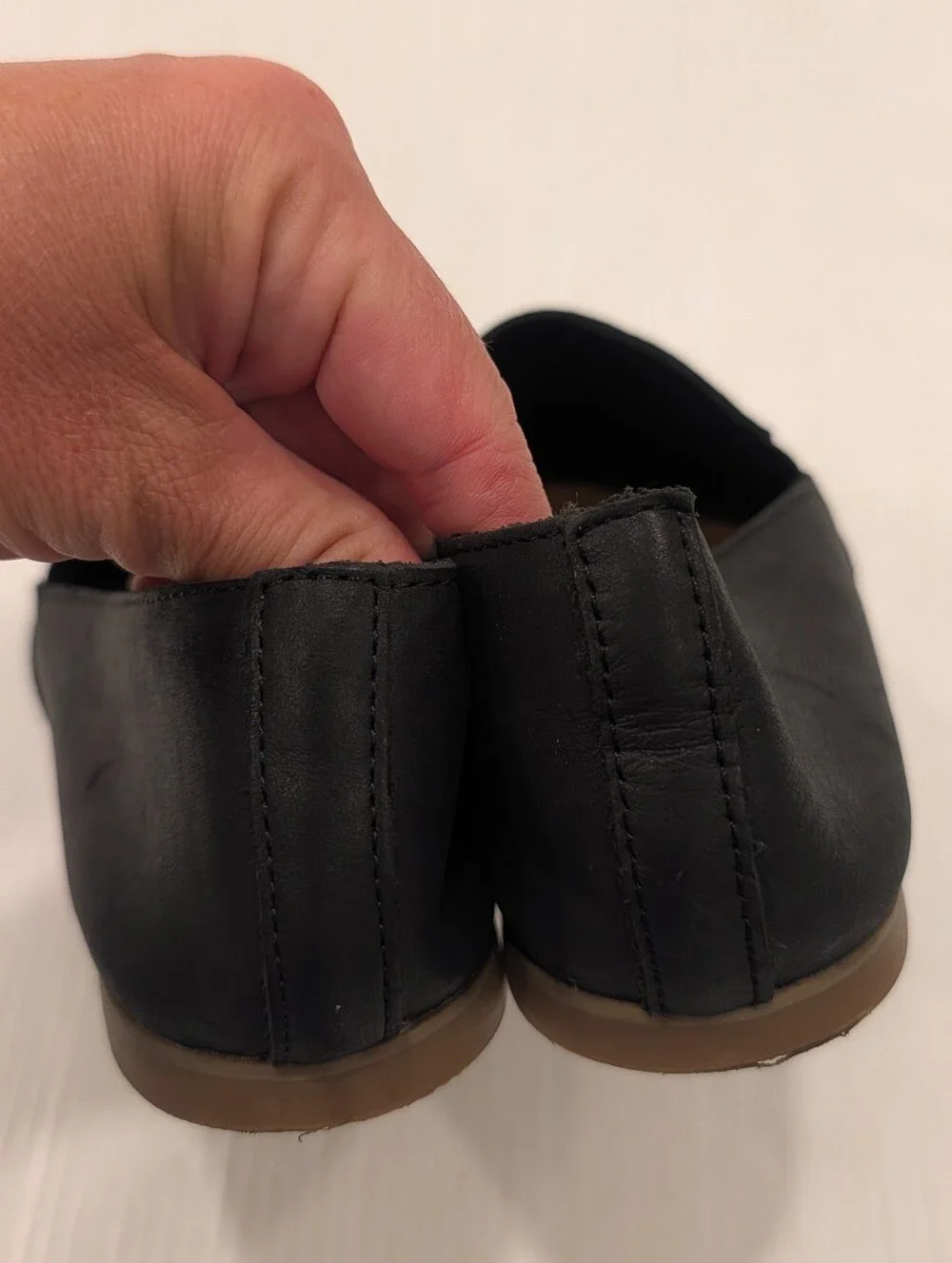 LUCKY BRAND Charsa2 Black Leather Slip-On Flats Loafers Size 7.5